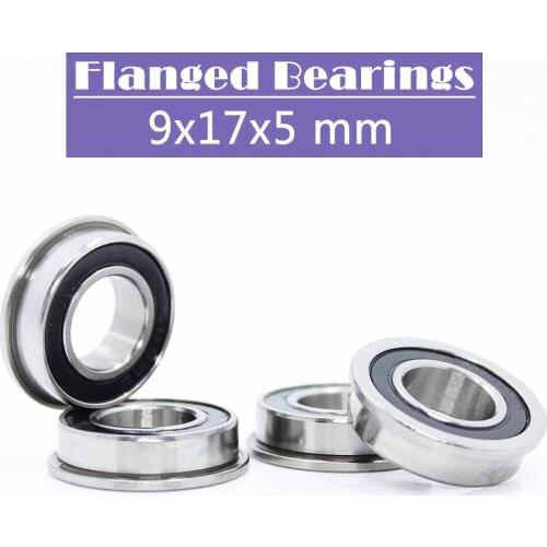 F689-2RS Bearing 9x17x5mm ( 10 PCS ) ABEC-1 Miniature Flanged F689RS Ball Bearings RF-1790DD