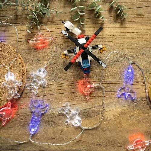 Astronaut Rockets Shaped Battery Operated 20LEDs Bottle String Decor For Wedding Party Fairy Light Christmas Tree Deocration