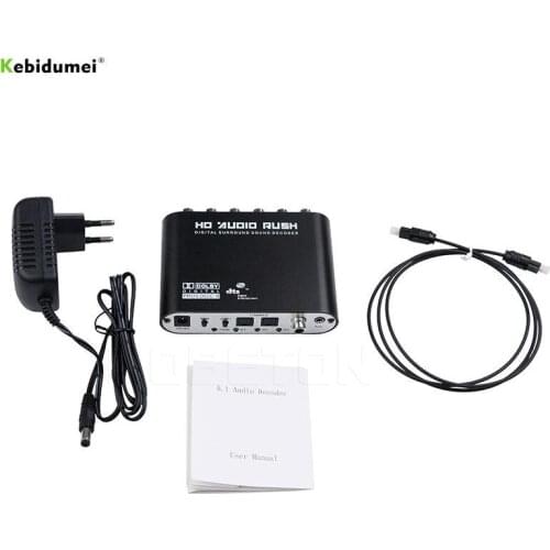 Hot Sale Digital Audio Decoder 5.1 Audio Stereo DTS SPDIF Digital Audio Converter for XBOX360 PS3 Laptop Blue-ray DVD