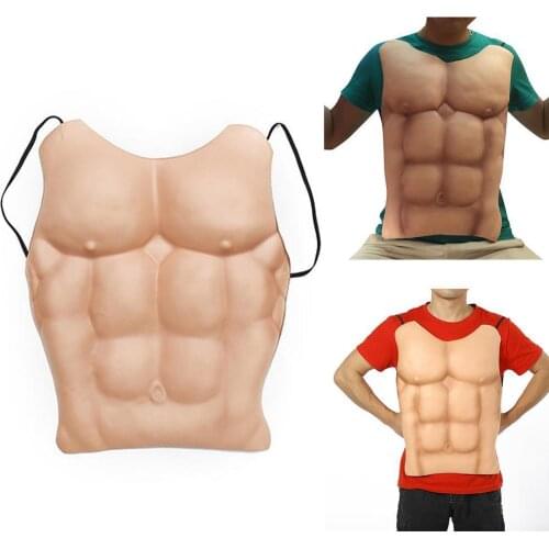 Fake Skin Chest Muscle Lifelike Human Body DIY Costume Hot EVA Men Realistic ChestCosplay Props Party Halloween Decoration