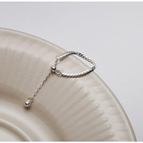 Simple Real 925 Sterling Silver Snake Chain Rings For Women Accessories, Fashion Adjustable Ring Female Fine Jewelry 2021