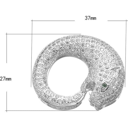 Juya DIY Jewelry Accessories Handmade Chinese Style Leopard Dragon Connectors Silver Plated Animal Dragon Connectors