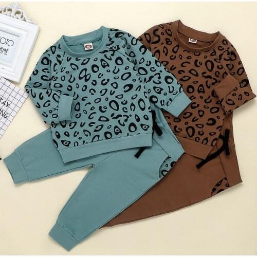 Baby / Toddler Boy Leopard Sweatshirt and Tie-up Pants Sets