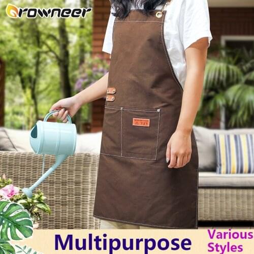 Various Styles Multipurpose Multi Pockets Breathable Comfortable Apron Anti-wrinkle Cotton Bar Restaurant Garden Household Tool
