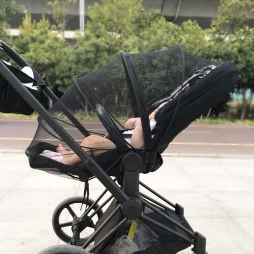 Mosquito Net For Cybex Mios Eezy Priam Balios Baby Trolley Insect Net With Zipper Embroidery Cart Accessories For Baby Crip Bed