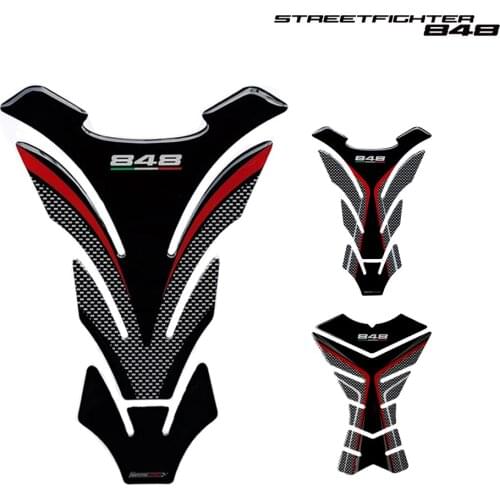 FOR Ducati 848Evo Tank Sticker Motorcycle 3D Carbon Fiber Appearance Fuel Tank Pad Protection Decal Sticker shell