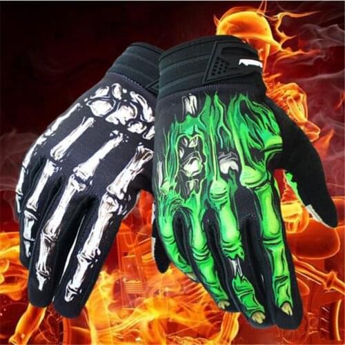 Outdoor Sports Gloves Skeleton Full Finger Motorcycle Cycling Hiking Gloves Windproof Anti-skid Touch Screen Gloves