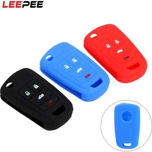 LEEPEE Remote For Buick Chevrolet AVEO CRUZE Key Shell Cover Key Case for Car Flip Silicone Key Protect Bag Auto Accessories