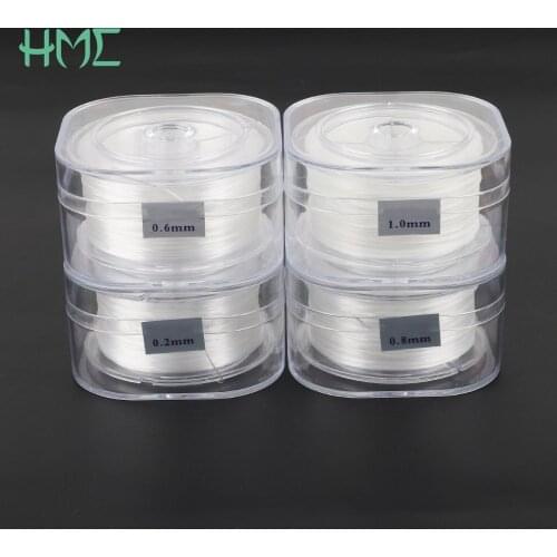 DIY Crystal Beading Stretch Elastic Thread Cord with Box Transparent Clear Round Beading Wire/Cord/String Jewelry Making