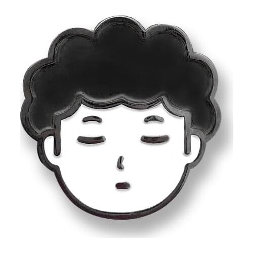 Kawaii Japanese Korea Style Brooch Cute boy head Badge Cartoon school Child Accessory