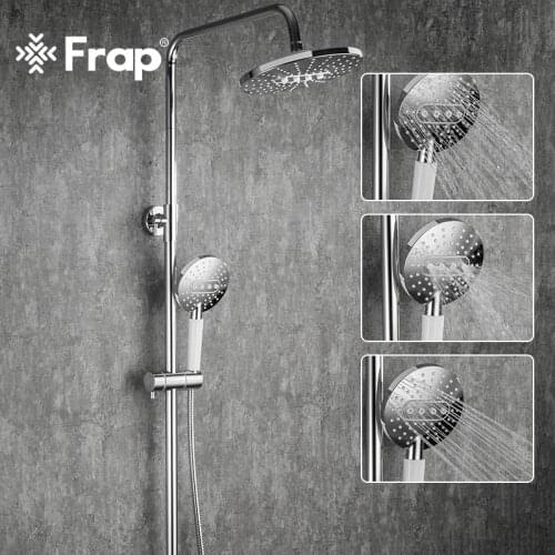 Frap Bathroom Faucet Rainfall Shower Head Faucet Wall Mounted Bathtub Shower Mixer Tap Shower Faucet Shower Set Mixer F2449-20