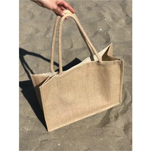 Straw Beach Bag 2021 summer collection Straw Straw Stylish Rugged Knitted for Beach fashion trend handy Reasonable price