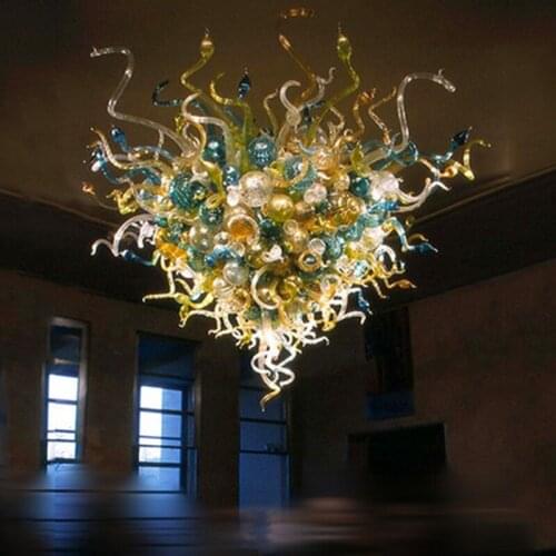 Modern Loft Decor Hanging Light LED Art Glass Pendant Lighting for High Ceilings
