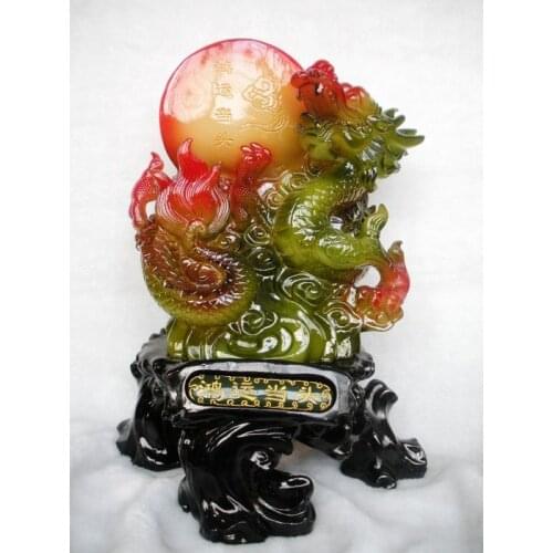 Long Yi luck lucky jade ornaments help Feng Shui crafts gifts