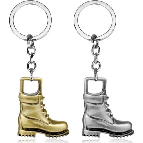 Vintage Martin Boots Pendant Keychain Keyring Metal Cool Military Boots Shape Key Chain Jewelry Cute Bag Key Trinket Gifts