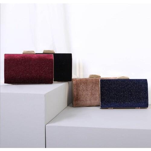 Women velvet Evening bags Purses and Handbags Wedding Party Dinner clutch purse handbag Crystal Clutches Ladies Minaudiere Bag