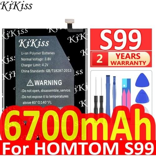 100% Original KiKiss 6700mAh Battery For HOMTOM S99 phone Replacement Batteries Bateria For Homtom S 99 HomtomS99