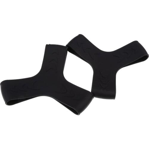 2 Pieces Scuba Diving Snorkeling Rubber Fin Keepers/ Gripper Strap Set Black