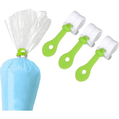 3pcs/set Cake Pastry Bag Clip Kitchen Accessories Icing Piping Cream Pastry Bag Clip Buckles Cake Bakeware Cake Tool