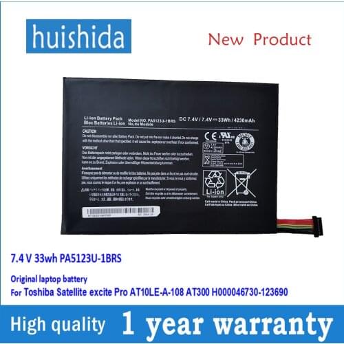 7.4V 33wh PA5123U-1BRS New original laptop battery for Toshiba Satellite EXCITE Pro AT10LE-A-108 AT300 H000046730 series