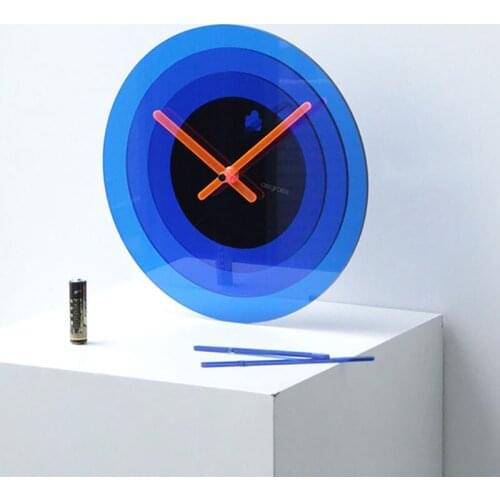 Acrylic Wall Clock часы настенные Nordic INS Style Minimalist Household Fashion Blue Circular Living Room Clocks Decoration
