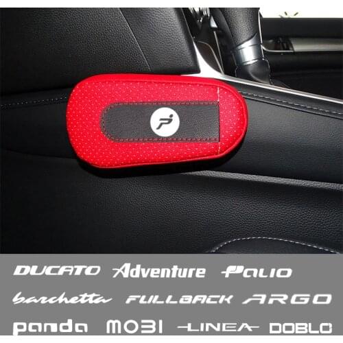 Car soft leather leg pads knee pads seat support elbow support For Fiat Panda MoBL LINEA DOBLO TORO Bravo Albea car accessories