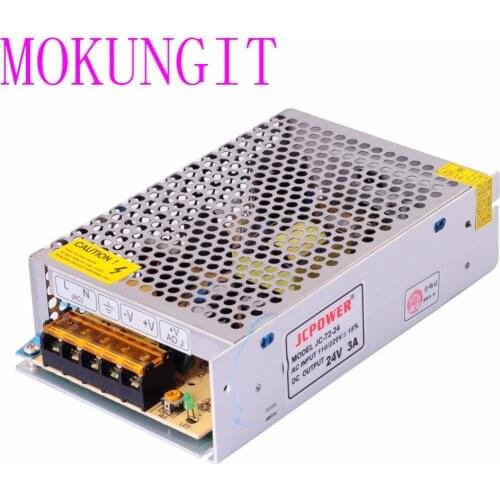 Fast shipping 25pcs Adapter AC110/220V to LED DC24V 3A iron cover Power Supply Transformer for LED CCTV,3528 5050 RGB LED strip