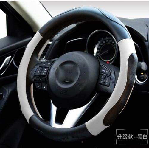 Car Steering Wheel Cover DIY Universal Microfiber Leather Braid For Steering Wheel Soft Auto Steering Wrap Anti-wear 38cm/15in