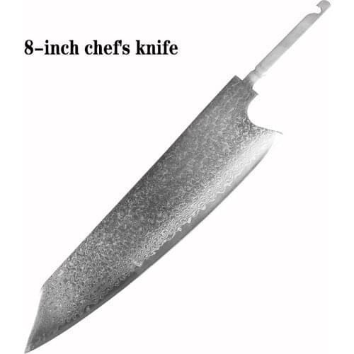 DIY VG 10 Sharp Chef Knife Blank Damascus Steel Knife Blade Material Semi-finished Steel Billet Japanese Knife Kitchen Knife