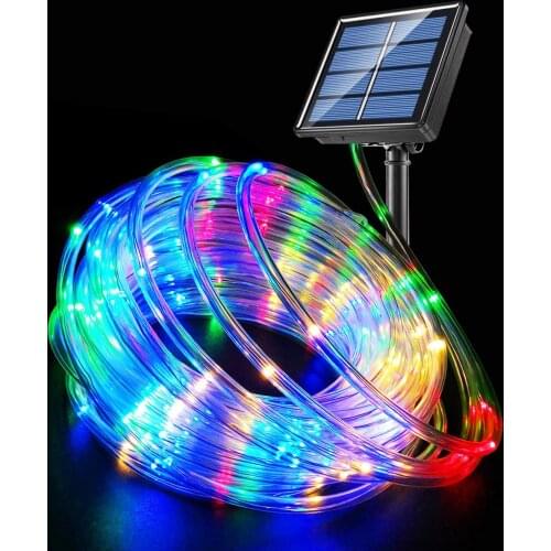 Solar Lights Rope Lights Solar String Lights 40FT 120 LEDs 8 Modes Outdoor Deco Lighting for Garden Party,Christmas Decor