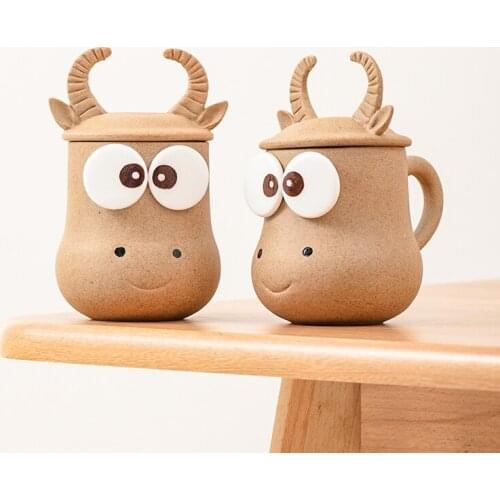 Chinese Ceramic Mug With Lid Spoon Coffee Cup Water Cup Creative Home Decoration Cute Couple Cup Valentine Christmas Gift P21