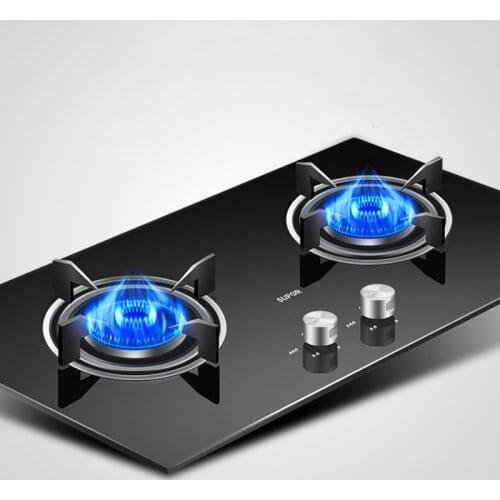 QS505 Built-in Desktop Dual Use Gas Hob Double-stove Embedded Natural Gas Cooktop Liquefied Gas Table Home Ranges Intense Fire