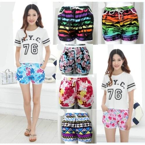 Summer women sports shorts beach shorts swimwear beach trousers beach shorts Multicolor printing