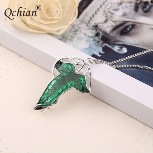 Fashion Simple Green Leaf Shape Brooch Decoration Pendant Mall Promotion Men Women Jewelry Gifts