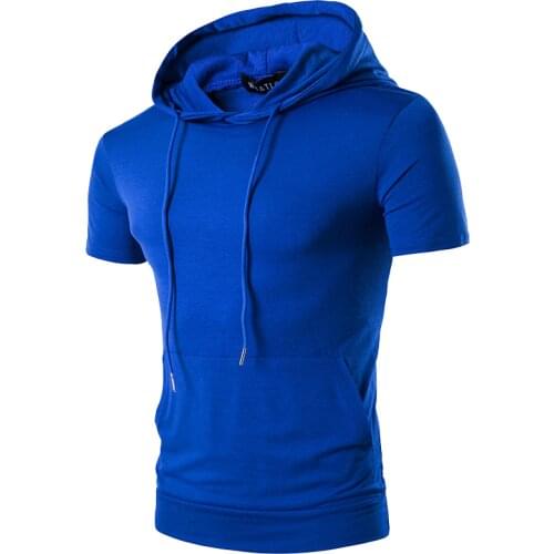 2021 Men T shirt Hoodies Summer Mens Hoods Casual Loose Solid Color Tops Mens T-shirt Short Sleeve Clothing Tees Shirts