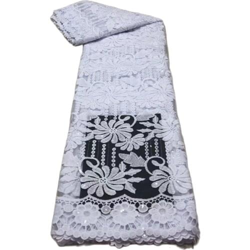 Latest African Mesh Lace Fabric high Quality Milk Silk Sequins Material Nigerian Net Lace French Tulle Lace Fabric 2021 Sewing