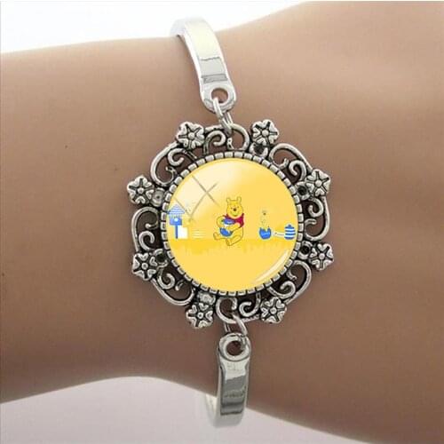 Disney Winnie The Pooh New Fashion Design High Quality Jewelry Lace Bracelet Fashion Winnie The Pooh Personalized Glass Jewelry