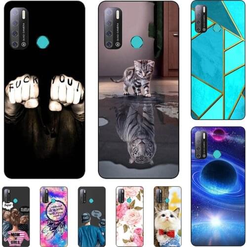 New Silicone Phone Case For Tecno SPark 5 Air KD6 Case For Tecno Spark 5 Pro SPark5 CD7 Cartoon Soft TPU Back Cover Phone Coque