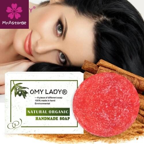 OMY LADY 100% Pure Natural Handmade Shampoo Soap Cinnamon Oil Essential Oil Hair Cold Processed Anti-Dandruff Off Hair Care