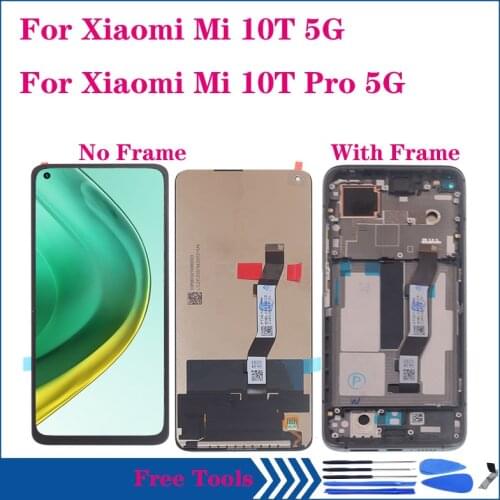 6.67" For Xiaomi Mi 10T Pro 5G LCD Screen Display Touch Panel Digitizer Original For Mi 10T mi10T 5G M2007J3SG LCD With Frame