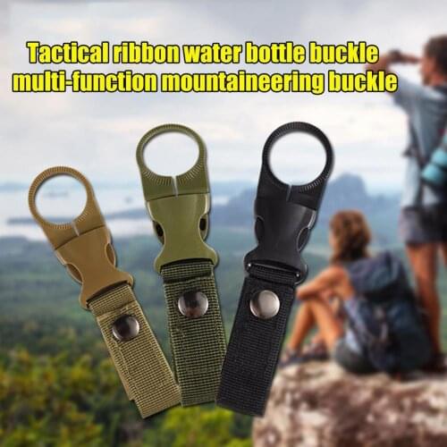 Portable Outdoor Sport Mountaineering Carabiner Water Bottle Webbing Buckle Clip