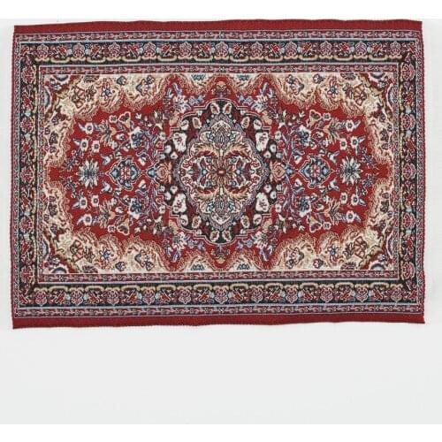 1:12 Rectangle Red Rug Dollhouse Carpet Floor Coverings Miniature Decor