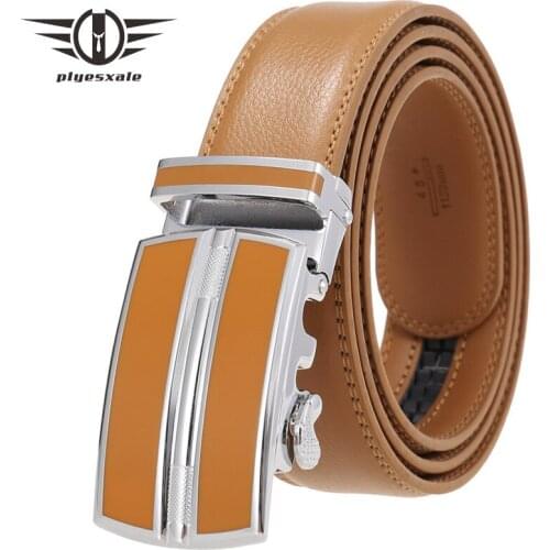 New Mens Belts Luxury Automatic Buckle Genuine Leather Strap Male Black Blue White Red Brown Men Belt Brand High Quality B717