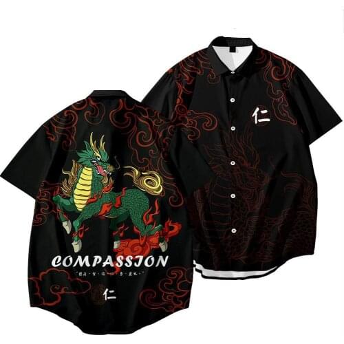 Mens Print Shirts Fashion Casual Classic Comfortable Short Sleeve Shirt LLoose Trendy Top Five-Sleeve Butterfly Cloth