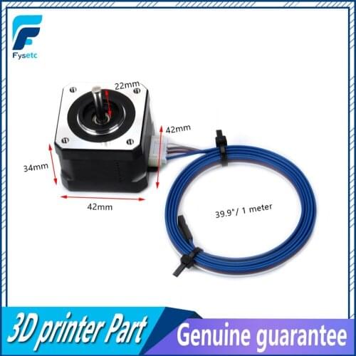 5PCS Nema 17 Stepper 34 Motor 1.8 Stepper Angle 1.5A 2 Phase Body 4-Lead With Cable for 3D Printer Extruder Prusa i3 MK3