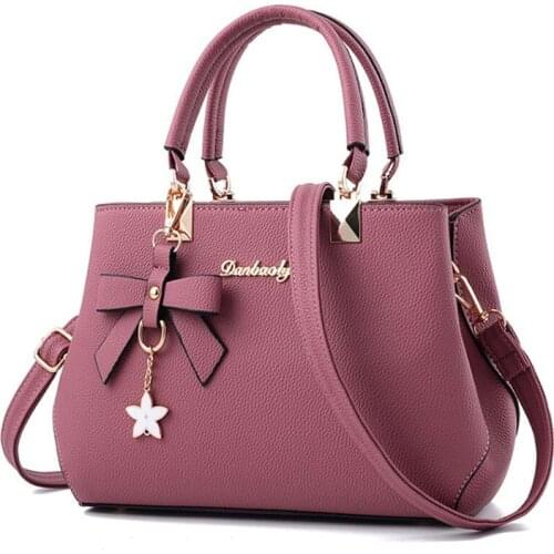 Top-handle Bags Elegant Shoulder Bag Women Designer Luxury Handbags Women Bags Plum Bow Sweet Messenger Crossbody Bag Sac A Main