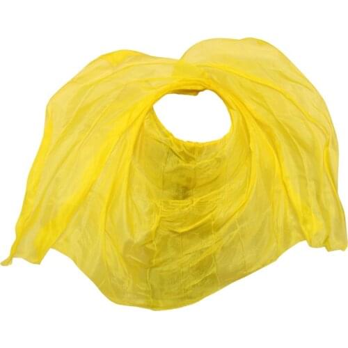 100% Silk Belly Dance Veils 250/270*114 cm Scarf Shawl Belly Dance Veil Belly Dance Silk Practice Performance Props Yellow Color