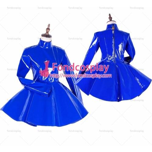 Lockable gothic punk lolita PVC dress Uniform cosplay costume Tailor-made[G1754]