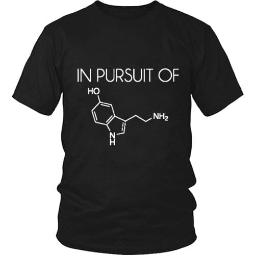 IN PURSUIT OF Womens T-shirt Seratonin Chemistry Teacher T Shirt Womens Apparel Graphic Tee Science Geek Funny Tops