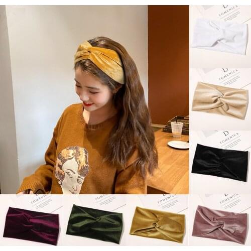 Women Headband Cross Top Knot Elastic Hair Bands Solid Girls Stretch Yoga Hairband Hair Accessories Twisted Knotted Headwrap